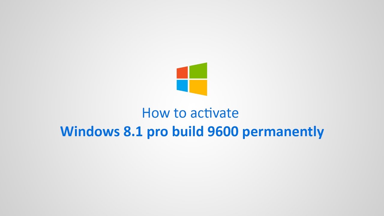 windows 8.1 build 9600 activate